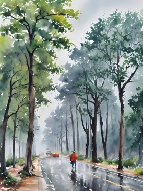 Regenspaziergang im Wald