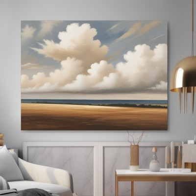 Weite Landschaft mit Wolkenhimmel