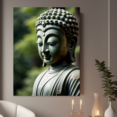 Buddha Statue in ruhiger Nahaufnahme