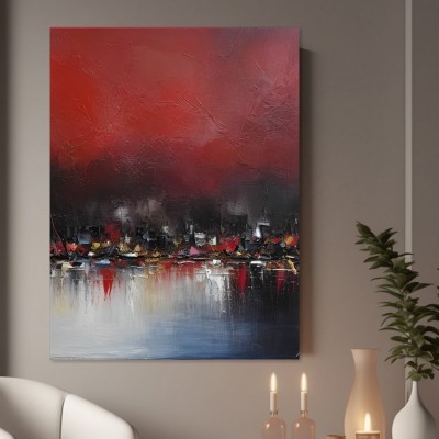 Rote Skyline Abstrakt