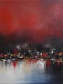 Rote Skyline Abstrakt