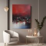 Rote Skyline Abstrakt