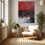 Rote Skyline Abstrakt