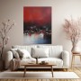 Rote Skyline Abstrakt