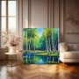 Birkenwald am stillen Wasser