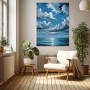 Dramatischer Himmel über dem Meer