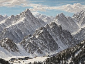 Majestätische Schneegipfel