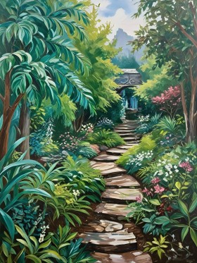 Verwunschener Gartenpfad