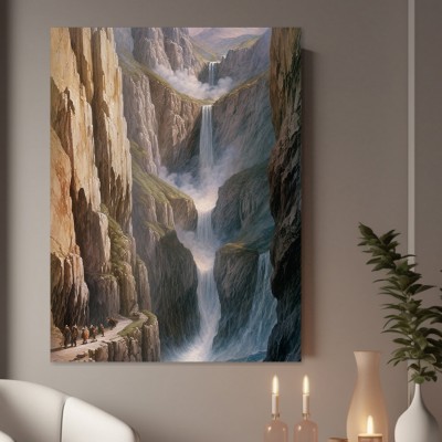 Majestätische Schlucht mit Wasserfällen