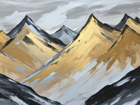 Goldene Berggipfel