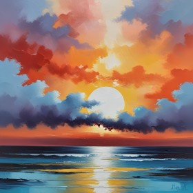 Sonnenuntergang über dem Meer