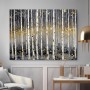 Birkenwald in Grau und Gold