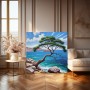 Küstenbaum am türkisblauen Meer