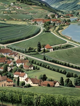 Weinberge im sanften Tal