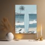 Surfbrett am tropischen Strand
