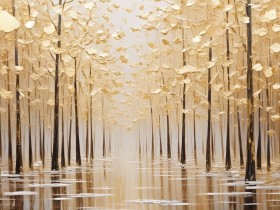 Goldener Wald im Licht