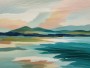 Pastelllandschaft am Wasser
