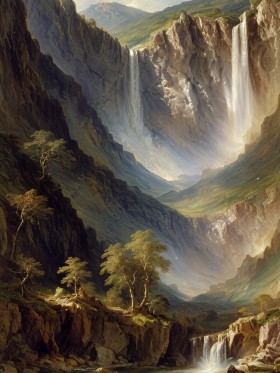 Majestätisches Wasserfalltal