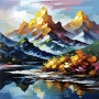 Goldene Bergwelt am See
