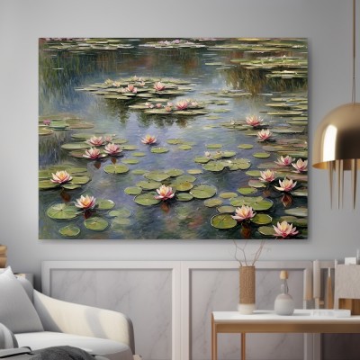 Seerosenteich in sanften Farben