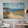Impressionistische Küste mit Segelbooten