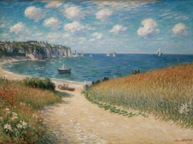 Impressionistische Küste mit Segelbooten