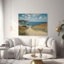 Impressionistische Küste mit Segelbooten
