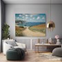 Impressionistische Küste mit Segelbooten