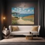 Impressionistische Küste mit Segelbooten