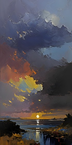 Dramatische Küste im Abendlicht