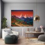 Berglandschaft im Abendrot