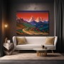 Berglandschaft im Abendrot