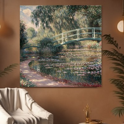 Seerosenteich mit Gartenbrücke