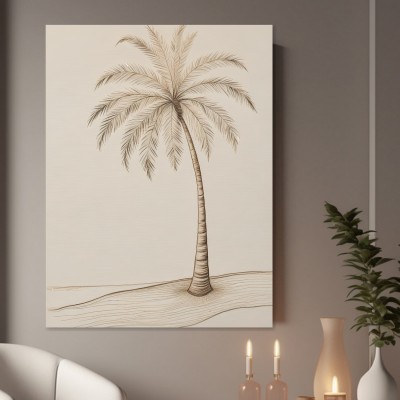 Zarte Palme am Strand