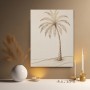 Zarte Palme am Strand