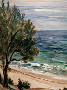 Küstenbaum am Meer