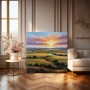 Sonnenuntergang über weiter Landschaft