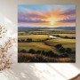 Sonnenuntergang über weiter Landschaft