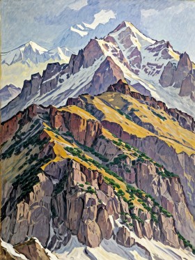 Alpine Gipfel in expressiven Farben