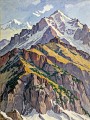 Alpine Gipfel in expressiven Farben