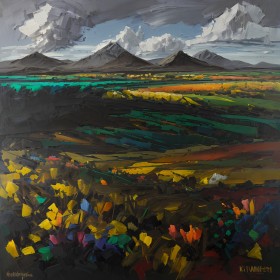 Farbenreiche Berglandschaft
