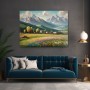 Alpines Bergtal mit Blumenwiese