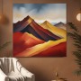 Abstrakte Berglandschaft in warmen Farben