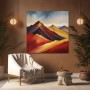 Abstrakte Berglandschaft in warmen Farben