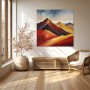 Abstrakte Berglandschaft in warmen Farben