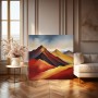 Abstrakte Berglandschaft in warmen Farben