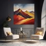 Abstrakte Berglandschaft in warmen Farben
