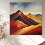 Abstrakte Berglandschaft in warmen Farben