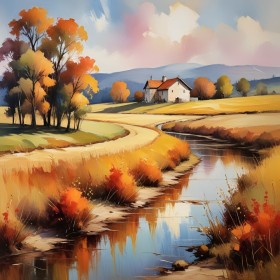 Herbstlandschaft am Bach