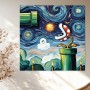 Sternennacht im Retro-Game-Stil